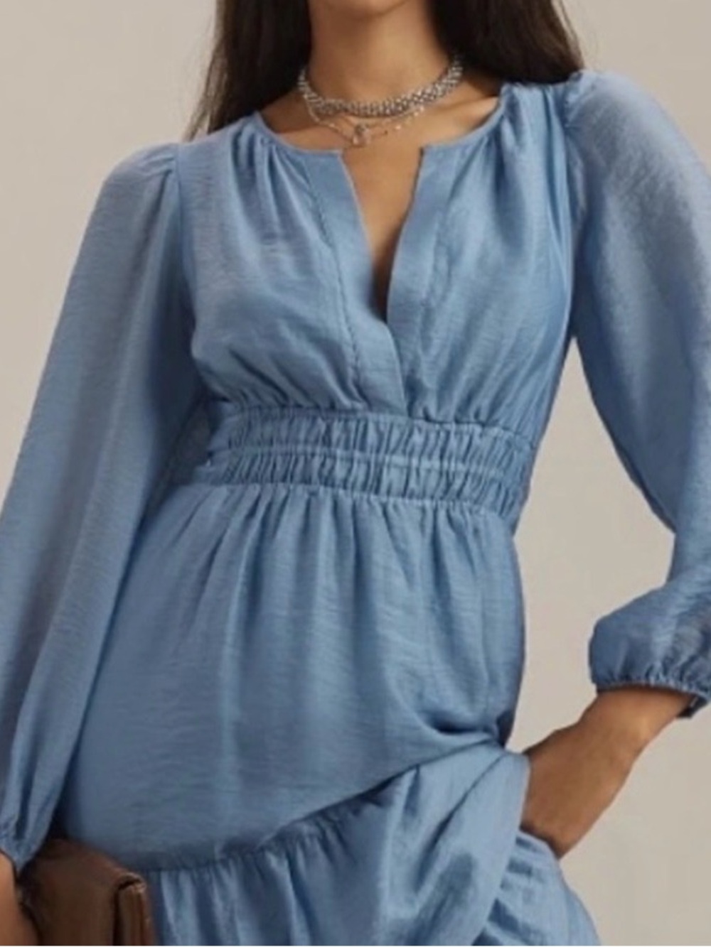 Anthropologie | NWT Iris Somerset Organza Edition Long Sleeve Boho Maxi Dress M - Picture 4 of 8